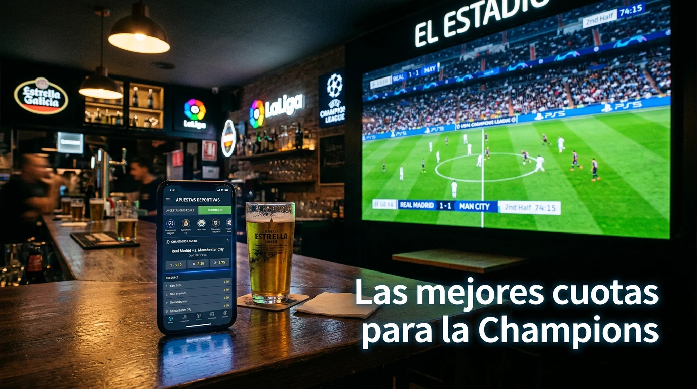 Comparativa de casas de apuestas legales en España para apostar en la Champions League 2025/26